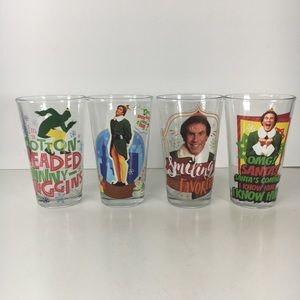 ELF Christmas Movie 16oz Glass Tumblers Collectable Series. Will Ferrel.